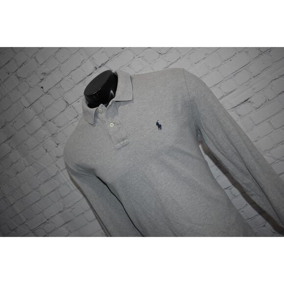 Polo Ralph Lauren Mens Size XL Golf Polo Shirt Classic Gray Cotton Long Sleeve - Picture 1 of 6
